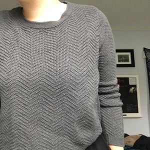 Dark grey cotton knit sweater